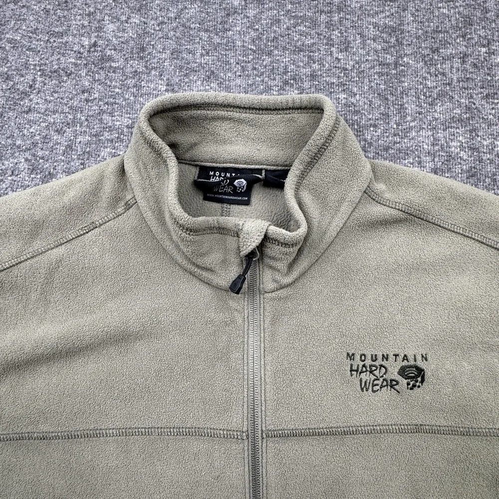 Mountain Hardware Fleece Mens Size XL Olive‎ Green Full Zip Hiking Gorpcore